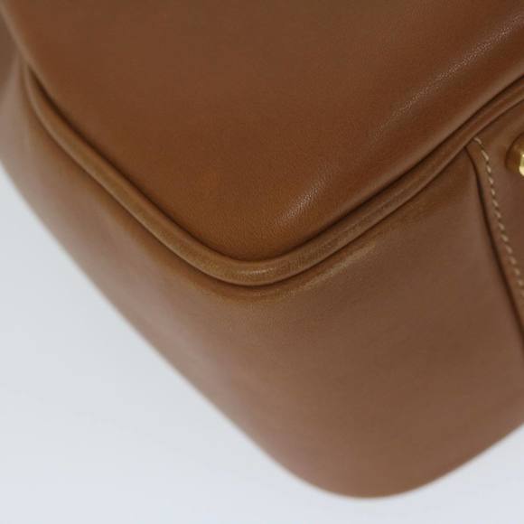 GUCCI Web Sherry Line Hand Bag Leather 2way Brown Red Green Auth 62520 - Picture 13 of 16